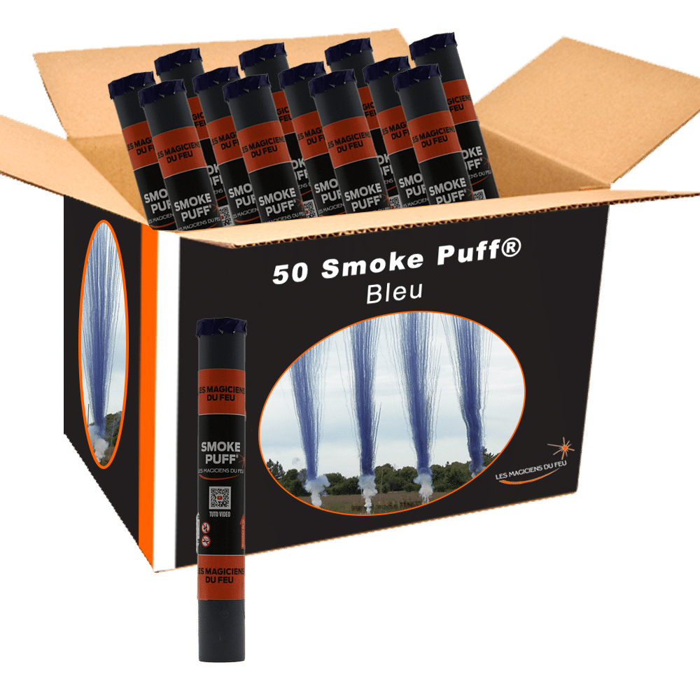 « PRO F3 » Smoke Puff® de jour Bleu au carton – Image 2