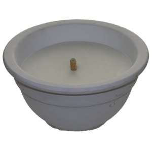 Pot Torche en terre cuite blanche